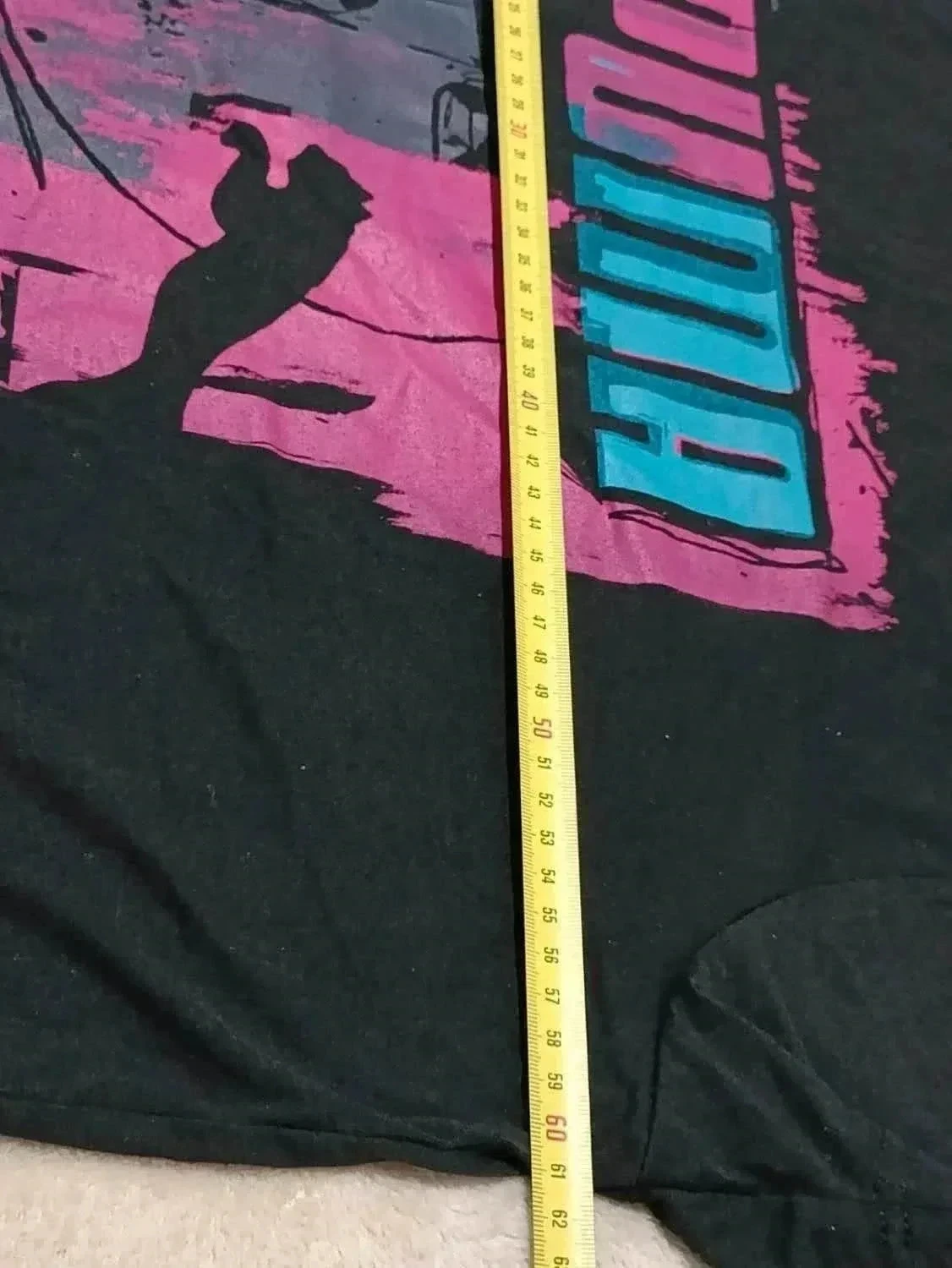 T-shirt Puma XL zwart grafisch ontwerp roze blauw – photo 11